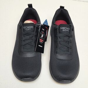 Skechers Ultra Flex 3.0 SR Jinie Womens Size 8 Black Slip-Resistant Work Shoes